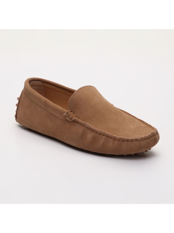 CHARLES & SMITH Leren mocassins "Lenny" lichtbruin