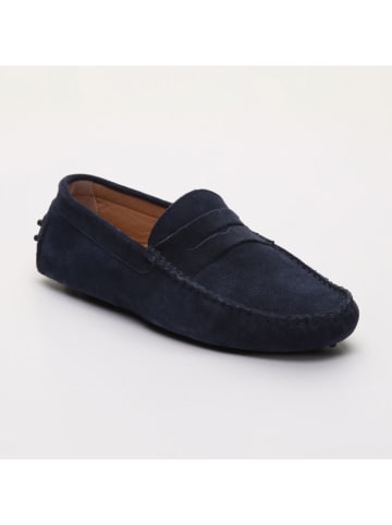 CHARLES & SMITH Leren mocassins donkerblauw