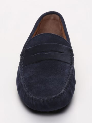 CHARLES & SMITH Leren mocassins donkerblauw