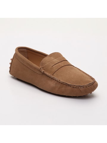 CHARLES & SMITH Leren mocassins "Cole" lichtbruin