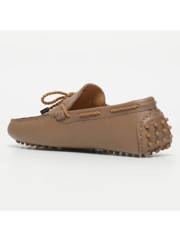 CHARLES & SMITH Leder-Mokassins in Beige