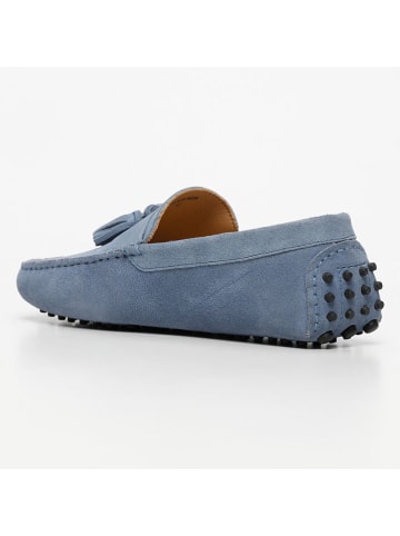 CHARLES & SMITH Leren mocassins "Fred" lichtblauw