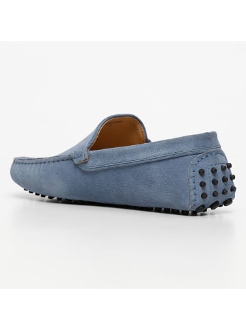 CHARLES & SMITH Leder-Mokassins "Colin" in Hellblau