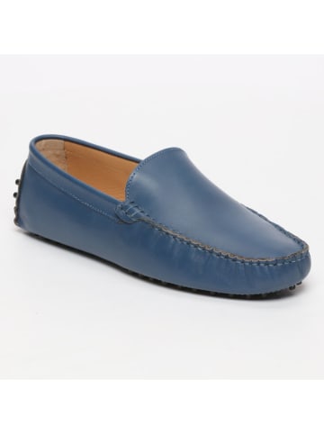 CHARLES & SMITH Leder-Mokassins in Blau