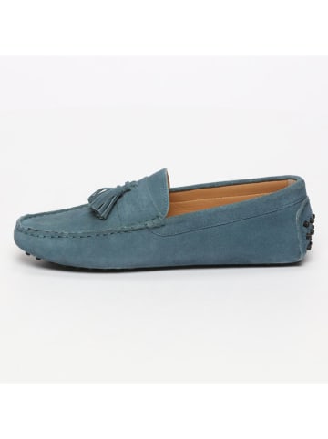 CHARLES & SMITH Leder-Mokassins in Blau