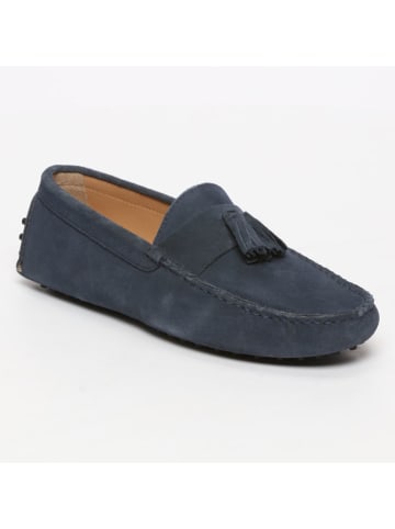 CHARLES & SMITH Leren mocassins donkerblauw