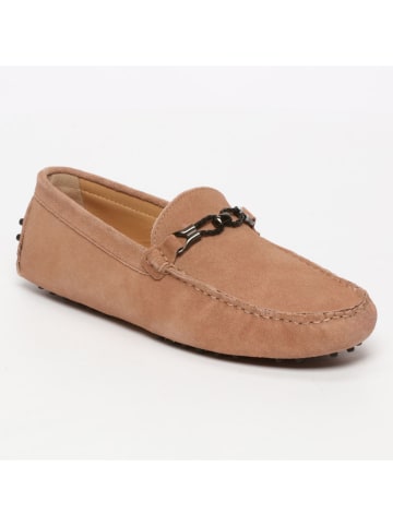 CHARLES & SMITH Leren mocassins beige