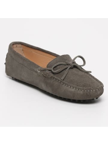 CHARLES & SMITH Leder-Mokassins in Grau