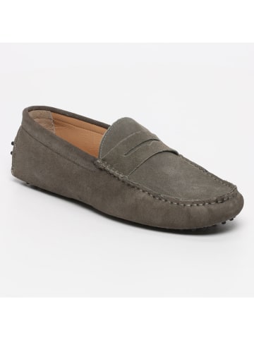 CHARLES & SMITH Leren mocassins grijs