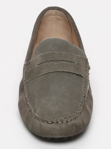 CHARLES & SMITH Leder-Mokassins in Grau