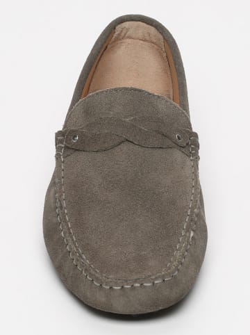 CHARLES & SMITH Leder-Mokassins in Grau