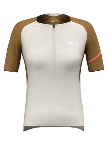Salewa Fietsshirt "Vento Merino" beige/lichtbruin