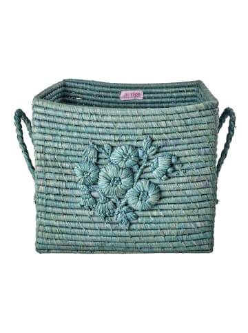 Rice Aufbewahrungskorb in Türkis - (B)30 x (H)25 cm
