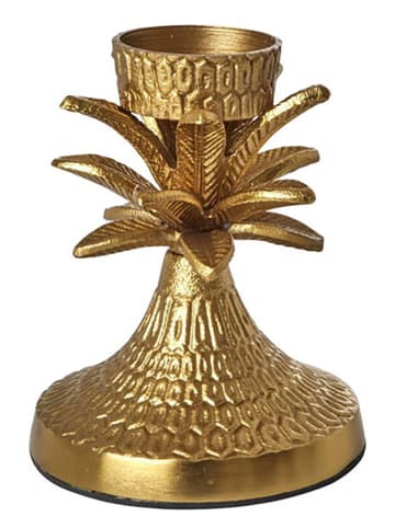 Rice Kerzenständer "Palm Tree" in Gold - (H)16 x Ø 12 cm