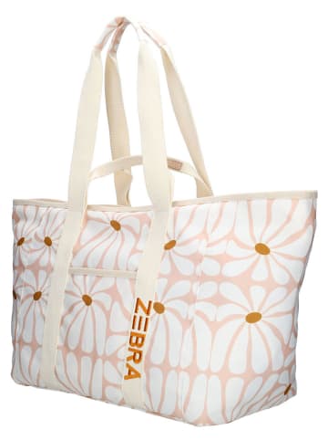 ZEBRA Strandtas "Elise" lichtroze/wit - (B)68 x (H)35 x (D)25 cm