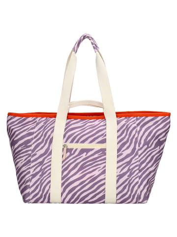 ZEBRA Strandtas "Elise" paars - (B)68 x (H)35 x (D)25 cm