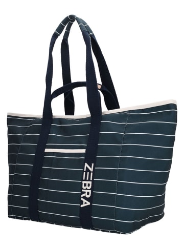 ZEBRA Strandtas "Elise" donkerblauw - (B)68 x (H)35 x (D)25 cm