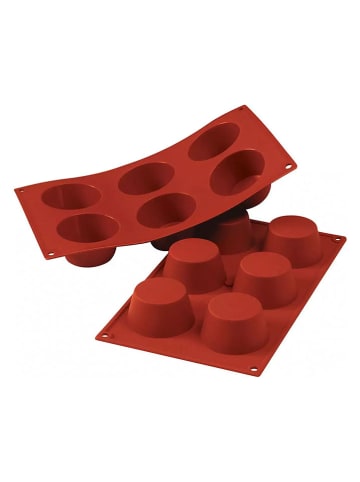 Silkomart Siliconen muffinvorm rood - (L)33,5 x (B)18 cm