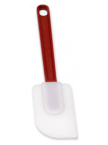 Silkomart Siliconen deegschraper wit/rood - (L)25 cm