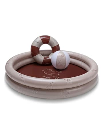 Swim Essentials Pierenbadje "Wild Life" beige/bruin - Ø 120 cm