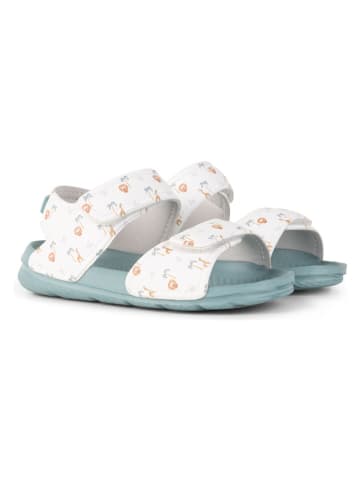Swim Essentials Sandalen "Jungle" wit/lichtblauw