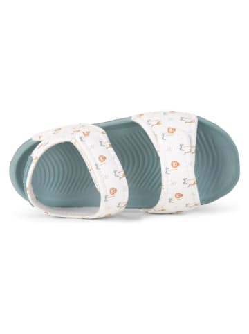 Swim Essentials Sandały "Jungle" w kolorze biało-błękitnym