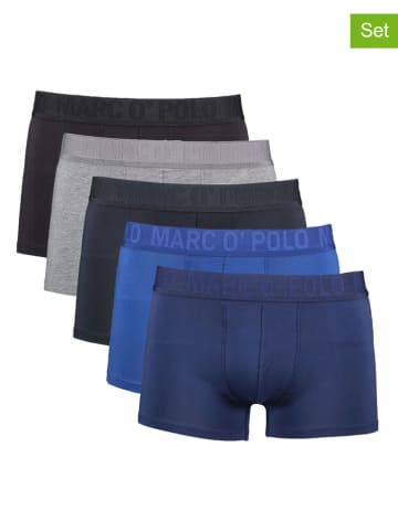 Marc O´Polo Bodywear 5er-Set: Boxershorts in Blau/ Dunkelblau/ Schwarz