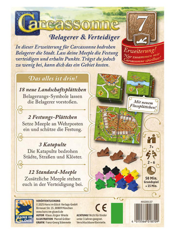 Asmodee Strategiespiel "Carcassonne - Belagerer & Verteidiger (Erw. 7)" - ab 7 Jahren