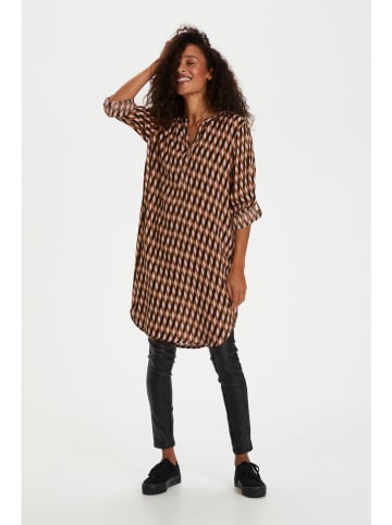 Kaffe Jurk bruin/zwart