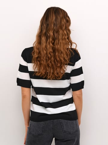 Kaffe Pullover in Schwarz/ Weiß