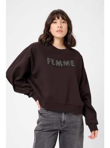 Kaffe Sweatshirt in Dunkelbraun