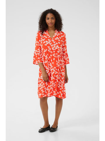 Kaffe Jurk rood/wit