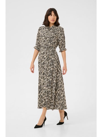 Kaffe Kleid in Braun/ Creme
