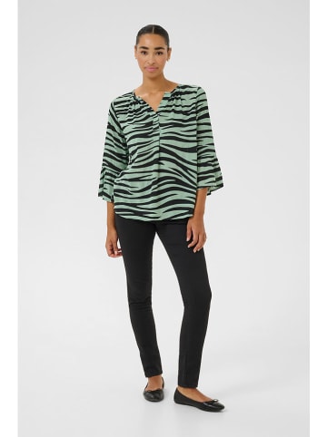 Kaffe Bluse in Grün/ Schwarz