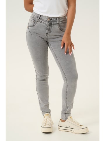 Kaffe Dżinsy - Skinny fit - w kolorze jasnoszarym