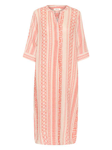 Kaffe Linnen jurk beige/oranje