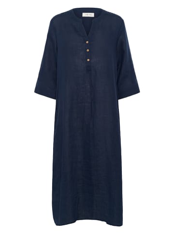 Kaffe Leinen-Kleid in Dunkelblau
