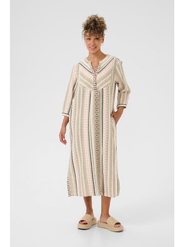 Cream Kleid in Khaki/ Creme