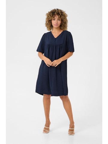 Cream Jurk donkerblauw