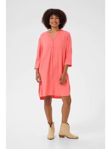 Cream Jurk koraalrood