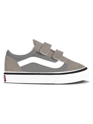 Vans Leder-Sneakers "Old Skool V" in Grau