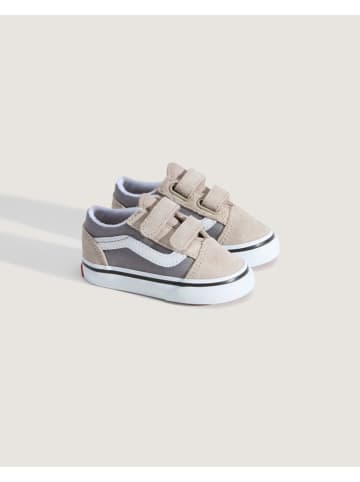 Vans Leder-Sneakers "Old Skool V" in Grau