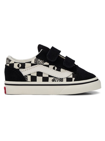 Vans Skórzane sneakersy "Old Skool V" w kolorze biało-czarnym