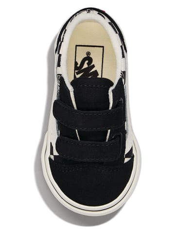 Vans Skórzane sneakersy "Old Skool V" w kolorze biało-czarnym