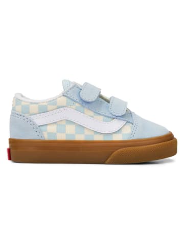 Vans Leder-Sneakers "Old Skool V" in Hellblau