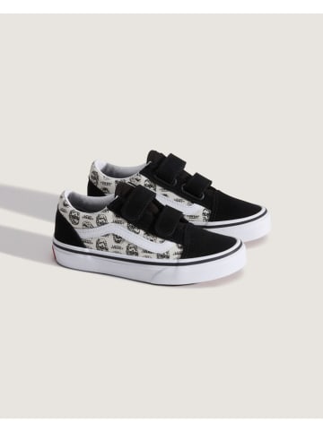 Vans Leren sneakers "Old Skool V" wit/zwart