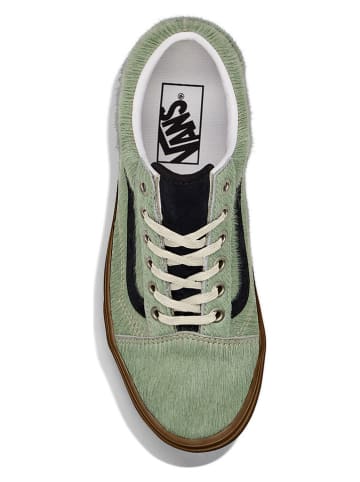 Vans Skórzane sneakersy "Old Skool" w kolorze zielonym