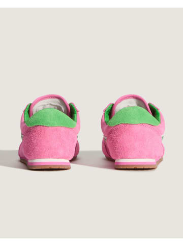 Vans Leder-Sneakers "Super Lowpro" in Pink/ Grün