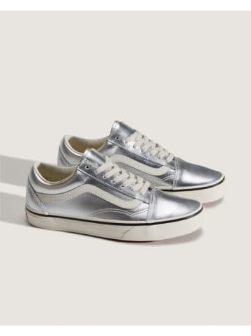 Vans Leder-Sneakers "Old Skool" in Silber