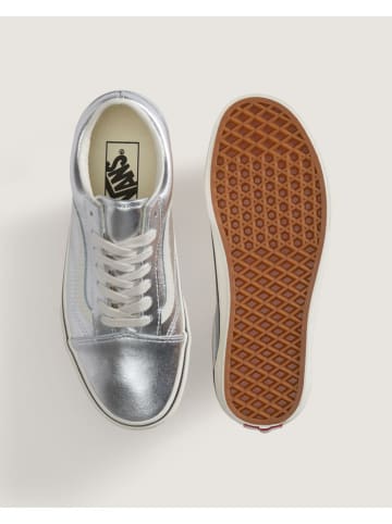 Vans Leder-Sneakers "Old Skool" in Silber